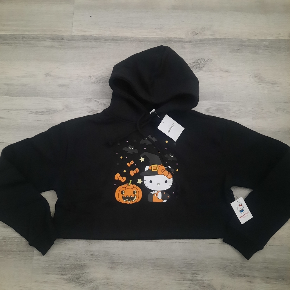 Hello Kitty Crop Halloween Hoodie
